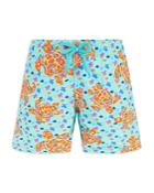 Vilebrequin Boys Micro Macro Ronde Des Tortues Printed Swim Trunks - Little & Big Kid