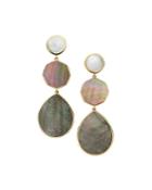 Ippolita 18k Yellow Gold Polished Rock Candy Mother-of-pearl Doublet Drop Earrings