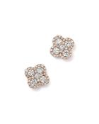 Diamond Clover Stud Earrings In 14k Rose Gold, 1.0 Ct. T.w. - 100% Exclusive