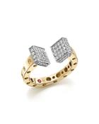 Roberto Coin 18k White And Yellow Gold Pois Moi Chiodo Ring With Diamonds - 100% Exclusive