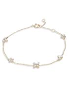 Adina Reyter 14k Yellow Gold Paris Diamond Marquise & Round Cut Flower Chain Bracelet