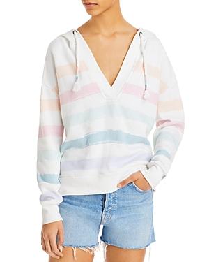 Vintage Havana Burnout Stripe Pullover Hoodie