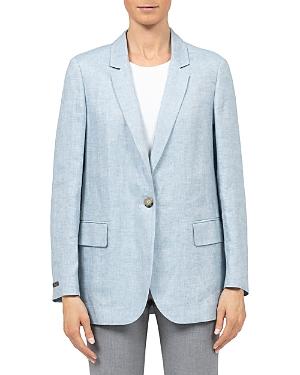 Peserico Single Breasted Linen Blazer