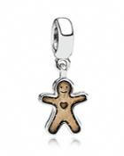 Pandora Dangle Charm - Golden Enamel Gingerbread Man