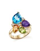Multi Gemstone And Diamond Ring In 14k Yellow Gold - 100% Exclusive