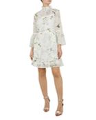 Ted Baker Andray Fortune-print Ruffle Dress