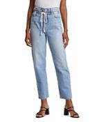 Hudson Elly Extreme High-waist Cropped Straight Jeans In Skylines