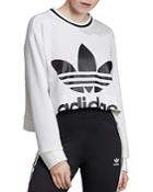 Adidas Trefoil High/low Cropped Sweatshirt