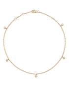 Bloomingdale's Bezel-set Diamond Ankle Bracelet In 14k Yellow Gold, 0.15 Ct. T.w. - 100% Exclusive