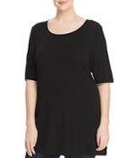 Eileen Fisher Plus Silk Piped Tunic Top