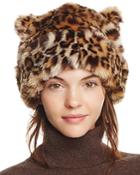 Kate Spade New York Plush Leopard Hat With Ears
