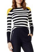 Karen Millen Color-block Striped Sweater