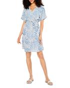 Nic+zoe Palm Dot Wrap Style Dress