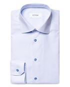 Eton Contemporary Fit Micro Check Dress Shirt