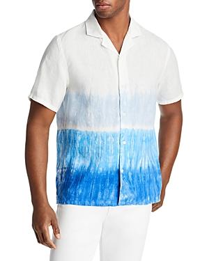 The Men's Store At Bloomingdale's Linen Tie Dyed Ombre Stripe Regular Fit Button Down Camp Shirt - 100% Exclusive