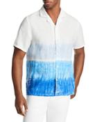 The Men's Store At Bloomingdale's Linen Tie Dyed Ombre Stripe Regular Fit Button Down Camp Shirt - 100% Exclusive