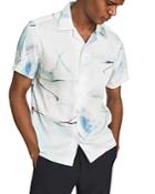 Reiss Chrino Watercolor Print Regular Fit Short Sleeve Shirt