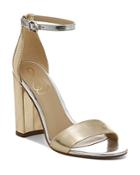Sam Edelman Women's Yaro Almond Toe Gold High Heel Sandals