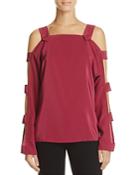 Chelsea And Walker Tatianna Banded Silk Top