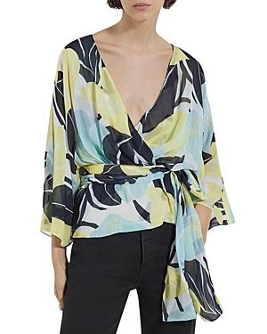 The Kooples Hibiscus Kimono Top