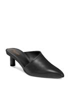 Via Spiga Women's Freya Point-toe Cylinder-heel Leather Slide Mules - 100% Exclusive