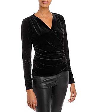 Vince Camuto Faux Wrap Velvet Top