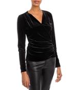 Vince Camuto Faux Wrap Velvet Top