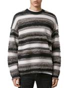 Allsaints Lerryn Irregular Striped Oversized Fit Sweater