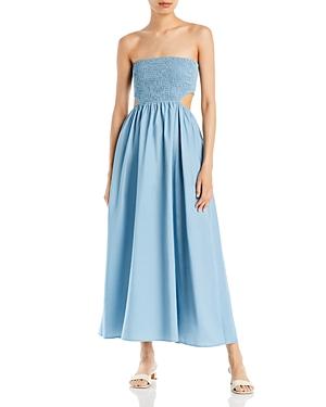 Fore Smocked Fit & Flare Midi Dress