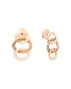 Pomellato 18k Rose Gold Brera Brown Diamond Drop Earrings