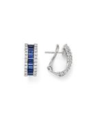 Bloomingdale's Sapphire & Diamond Earrings In 14k White Gold - 100% Exclusive