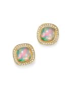 Bloomingdale's Ethiopian Opal & Diamond Stud Earrings In 14k Yellow Gold - 100% Exclusive