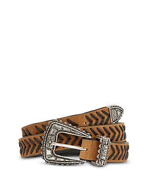 The Kooples Women's Western Suede Braid Belt