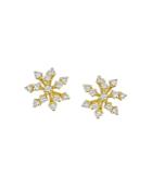 Hueb 18k Yellow Gold Luminus Diamond Cluster Stud Earrings