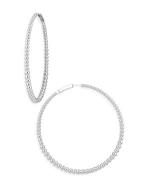 Nadri Dot Graduated Bead Hoop Earrings