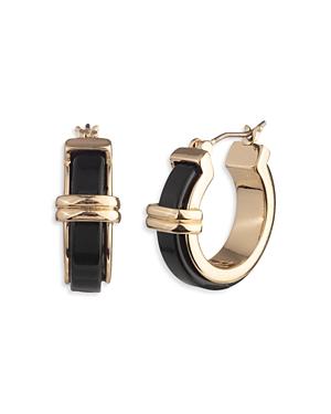 Lauren Ralph Lauren Two Toned Huggie Hoop Earrings