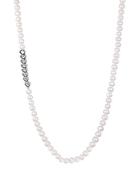 Carolee Cultured Freshwater Pearl & Chain Strandage Necklace In Sterling Silver, 42
