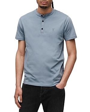 Allsaints Brace Cotton Embroidered Logo Henley