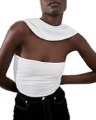 Et Ochs Audrey Ruched Cropped Top