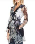 Vince Camuto Pagoda Blossoms Belted Jacket