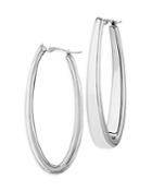 Bloomingdale's Large Oval Hoop Earrings In Sterling Silver - 100% Exclusive