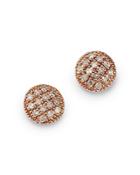 Moon & Meadow 14k Rose Gold Diamond Button Stud Earrings
