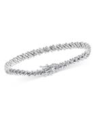 Bloomingdale's Round & Baguette Diamond Statement Bracelet In 14k White Gold, 3.0 Ct T.w. - 100% Exclusive