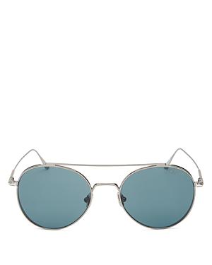 Tom Ford Unisex Declan Brow Bar Round Sunglasses, 52mm