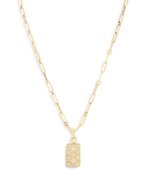 Roberto Coin 18k Yellow Gold Venetian Princess Dog Tag Pendant Necklace, 19
