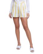 L'agence Vittoria Striped Pleated Shorts