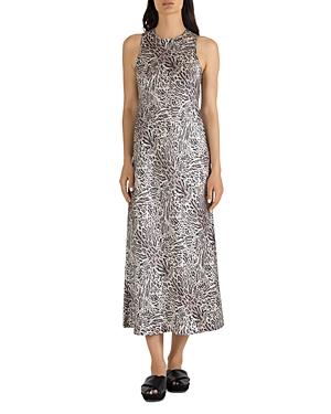 Atm Anthony Thomas Melillo Ocelot Print Silk Charmeuse Maxi Dress