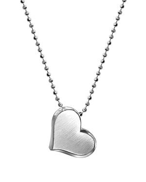 Alex Woo Sterling Silver Prince Heart Bloom Necklace, 16