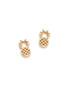 Bing Bang Nyc 14k Yellow Gold Pineapple Stud Earrings