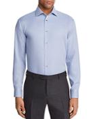 Emporio Armani Micro Houndstooth Slim Fit Button-down Shirt